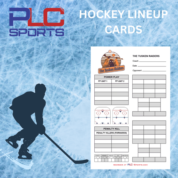 Custom Hockey Lineup Cards, Bag Tags, Helmet Stickers