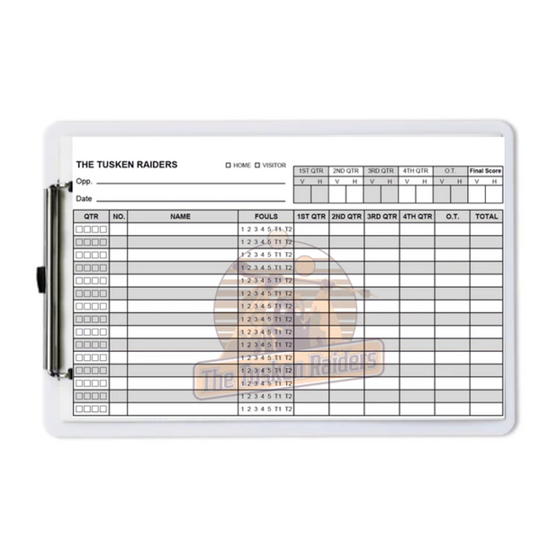 PLC Sports Basketball Lineup Card V2 with Clipboard