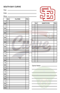 Baseball Lineup Card Softball Lineup Card Template 5 with Game Notes PLC-Sports