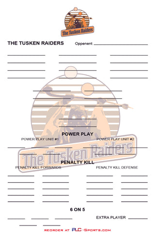 PLC Sports Hockey Lineup Card Version 2