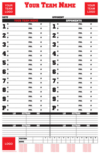 PLC Sports Custom Dugout Card v2 with Roster, Conference, Innings