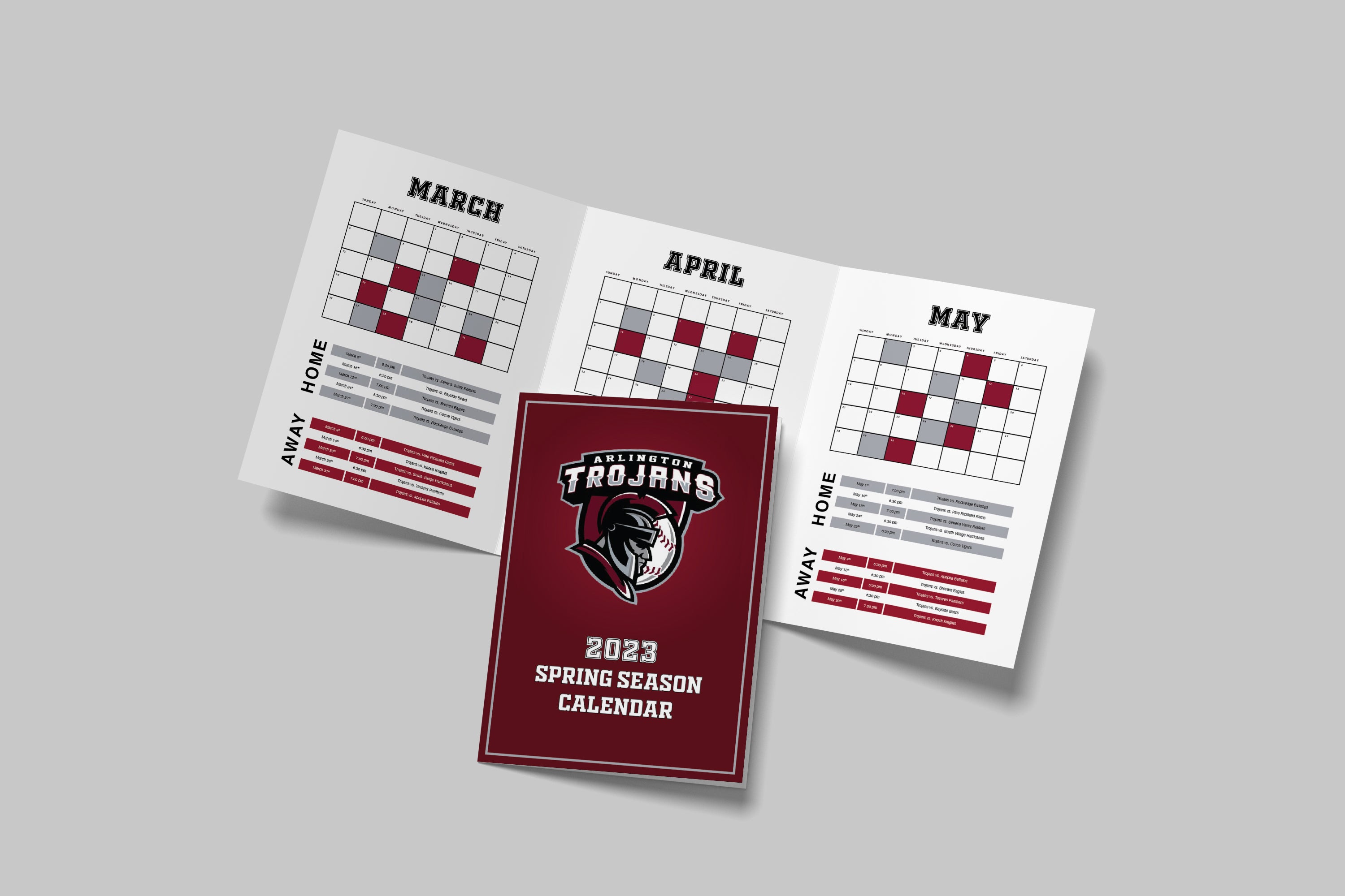 Custom Sports Schedules and Calendars | Personalized Lineup Cards