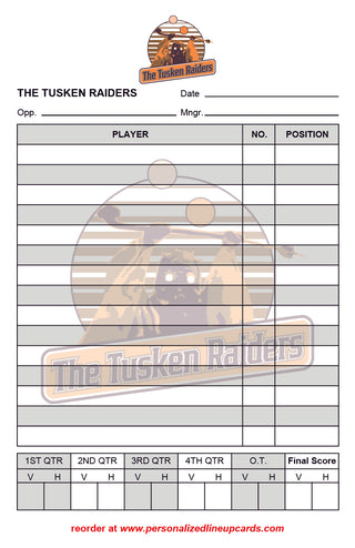 Basketball Lineup Card V1