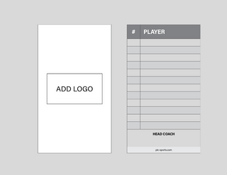 Baseball Custom Roster Card Softball Custom Roster Card 12 Player Roster PLC-Sports