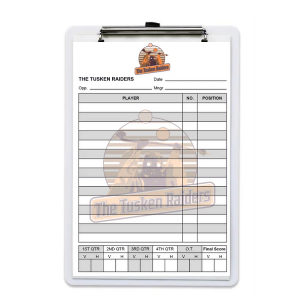 PLC Basketball Lineup Card V1 with Clipboard