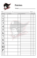 Baseball Lineup Card Softball Lineup Card v10 PLC-Sports