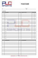 PLC Sports Baseball Softball Custom Lineup Card V11