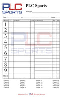PLC Sports Baseball Softball Custom Lineup Card with Roster V13