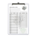 PLC Sports Baseball Softball Lineup Card V6 with Clipboard