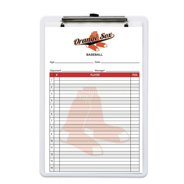 PLC Sports Baseball Softball Lineup Card V9 with Clipboard