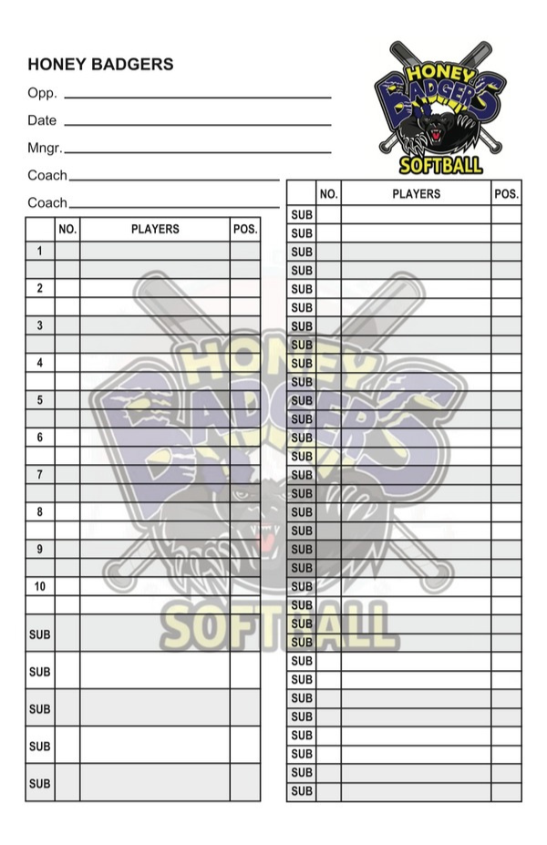 Lineup Card V7 - Expanded Substitution Roster