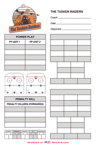 PLC Sports Hockey Lineup Card Version 2