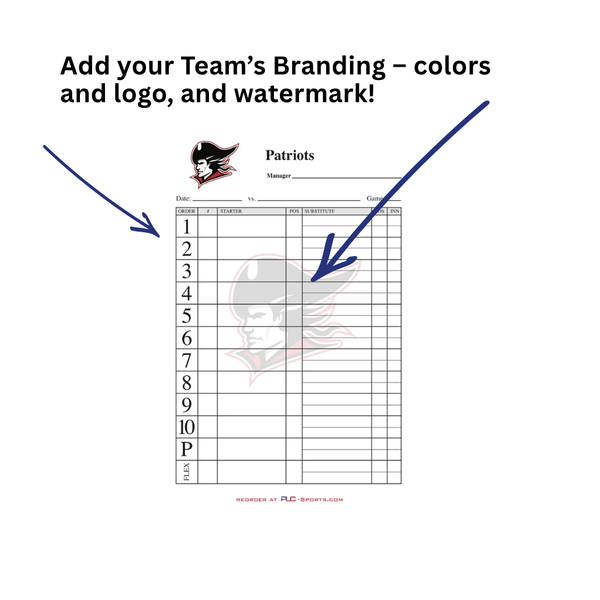 PLC Sports Custom Lineup Card V10