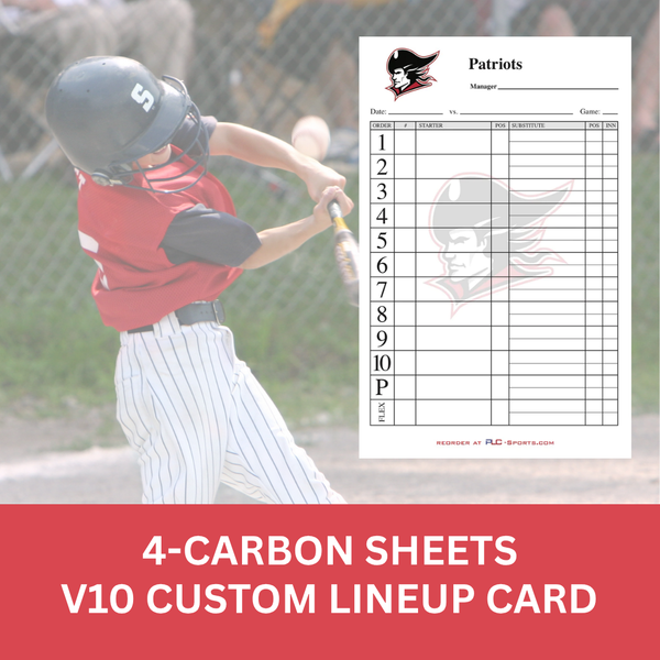 PLC Sports Custom Lineup Card V10 Four Part Carbon Sheets