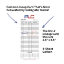 PLC Sports Custom Lineup Card V12 3.5 x 8.5