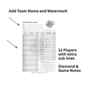 PLC Sports Custom Lineup Card V6 
