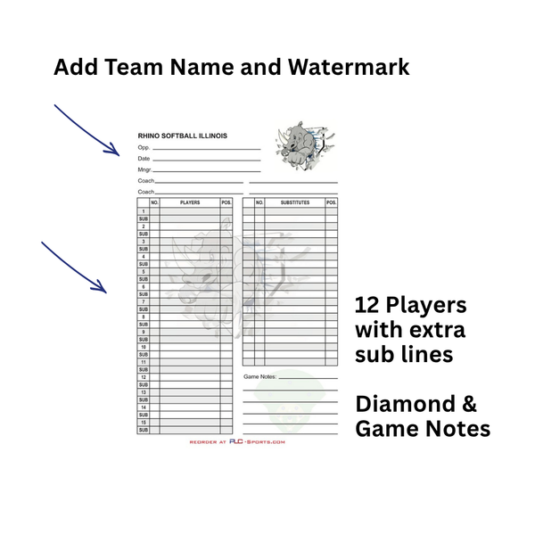 PLC Sports Custom Lineup Card V6 