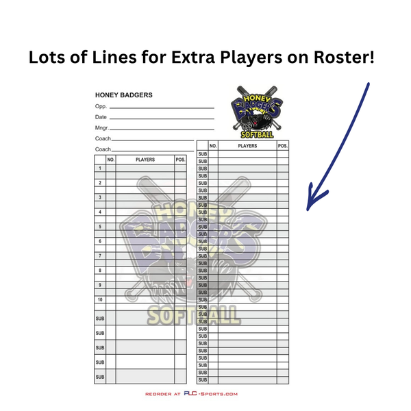 PLC Sports Custom Lineup Card V7