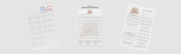 Baseball, Softball, Basketball, Hockey -- 4-Sheet Personalized Lineup Cards Templates for Your Team
