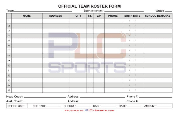 Roster Form V1 - 5.5