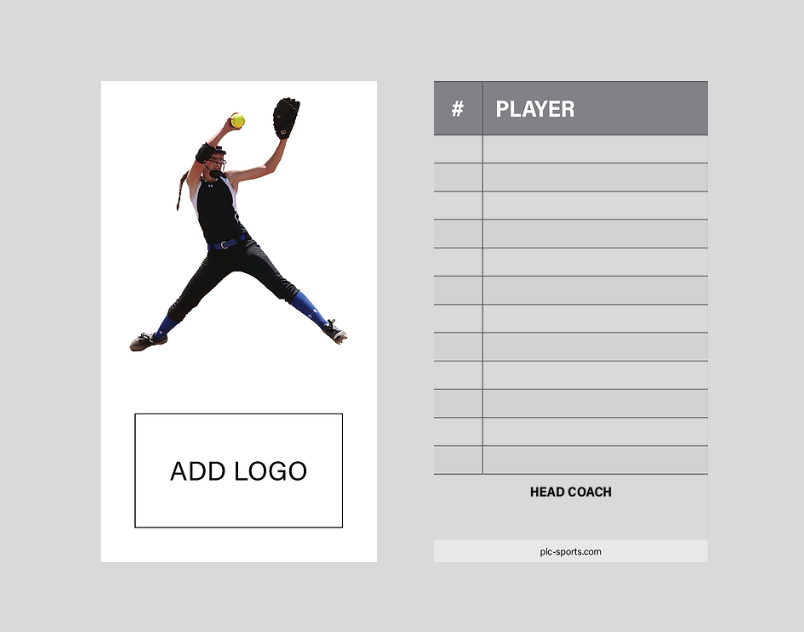 Softball Roster Card - 2